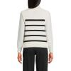 imageLands End Womens Drifter Cotton Easy Crew Neck Vest SweaterIvoryBlack Breton Stripe