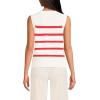 imageLands End Womens Drifter Cotton Easy Crew Neck Vest SweaterSahara Desert Breton Stripe