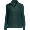 imageLands End Womens Drifter Cotton Quarter Zip Pullover SweaterDeep Forest