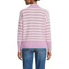 imageLands End Womens Drifter Cotton Quarter Zip Pullover SweaterPink Amethyst Stripe