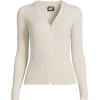 imageLands End Womens Fine Gauge Cotton Cardigan SweaterFresh Ivory