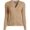 imageLands End Womens Fine Gauge Cotton Cardigan SweaterVicuna Heather