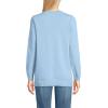 imageLands End Womens Fine Gauge Cotton Cardigan with Tipping SweaterPale Slate Blue Heather