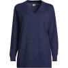 imageLands End Womens Fine Gauge Cotton Pullover Tunic SweaterDeep Sea Navy