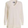 imageLands End Womens Fine Gauge Cotton Pullover Tunic SweaterFresh Ivory