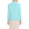 imageLands End Womens Fine Gauge Cotton Turtleneck SweaterPale Aqua Ice Heather