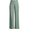 imageLands End Womens High Rise Elastic Back Pleated Wide Leg Pants Made with Tencel FibersLily Pad Green