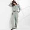 imageLands End Womens High Rise Elastic Back Pleated Wide Leg Pants Made with Tencel FibersLily Pad Green