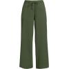 imageLands End Womens Sport Knit Pull On Drawstring Wide Leg Crop PantsEstate Green