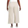 imageLands End Womens Sport Knit Pull On Drawstring Wide Leg Crop PantsFlax Heather