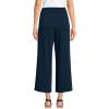 imageLands End Womens Sport Knit Pull On Drawstring Wide Leg Crop PantsRadiant Navy