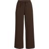 imageLands End Womens Sport Knit Pull On Drawstring Wide Leg Crop PantsRich Coffee