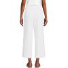 imageLands End Womens Sport Knit Pull On Drawstring Wide Leg Crop PantsWhite