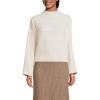 imageLands End Womens Boucle Funnel Neck All Over Cable SweaterFresh Ivory