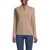 imageLands End Womens Cashmere Shawl Neck SweaterVicuna Heather Donegal