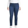 imageLands End Womens Recover Mid Rise Straight Leg Blue JeansPort Indigo