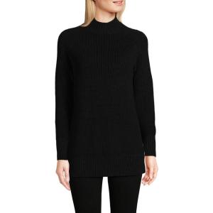 imageLands End Womens Drifter Shaker Easy Fit Mock Neck SweaterBlack