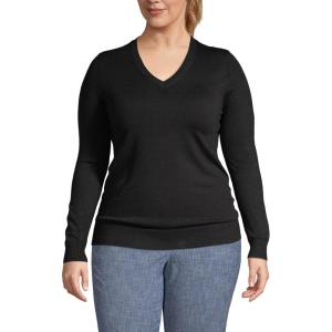 imageLands End Womens Performance VNeck SweaterBlack