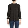 imageLands End Womens 34 Sleeve Lightweight Jersey Button Front TopBlack Terrazzo Dot