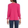 imageLands End Womens 34 Sleeve Lightweight Jersey Button Front TopSpiced Rhubarb