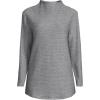 imageLands End Womens Cable Ottoman Relaxed Long Sleeve Funnel Neck TunicCharcoal Gray Heather