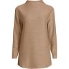 imageLands End Womens Cable Ottoman Relaxed Long Sleeve Funnel Neck TunicCoriander Heather