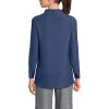 imageLands End Womens Cable Ottoman Relaxed Long Sleeve Funnel Neck TunicDeep Sea Navy Heather