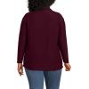 imageLands End Womens Cable Ottoman Relaxed Long Sleeve Funnel Neck TunicMidnight Plum Heather