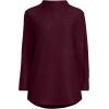 imageLands End Womens Cable Ottoman Relaxed Long Sleeve Funnel Neck TunicMidnight Plum Heather