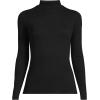 imageLands End Womens Drapey Rib Skimming Long Sleeve Mock Neck ShirtBlack