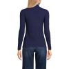 imageLands End Womens Drapey Rib Skimming Long Sleeve Mock Neck ShirtDeep Sea Navy