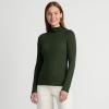 imageLands End Womens Drapey Rib Skimming Long Sleeve Mock Neck ShirtFresh Evergreen