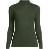 imageLands End Womens Drapey Rib Skimming Long Sleeve Mock Neck ShirtFresh Evergreen