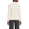 imageLands End Womens Drapey Rib Skimming Long Sleeve Mock Neck ShirtFresh Ivory