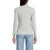 imageLands End Womens Drapey Rib Skimming Long Sleeve Mock Neck ShirtGray Heather