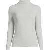 imageLands End Womens Drapey Rib Skimming Long Sleeve Mock Neck ShirtGray Heather