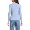 imageLands End Womens Drapey Rib Skimming Long Sleeve Mock Neck ShirtLight Cornflower