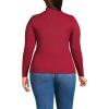 imageLands End Womens Drapey Rib Skimming Long Sleeve Mock Neck ShirtOxblood Red