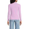 imageLands End Womens Drapey Rib Skimming Long Sleeve Mock Neck ShirtPink Amethyst