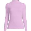 imageLands End Womens Drapey Rib Skimming Long Sleeve Mock Neck ShirtPink Amethyst