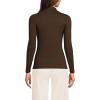 imageLands End Womens Drapey Rib Skimming Long Sleeve Mock Neck ShirtRich Coffee