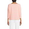 imageLands End Womens Lightweight Jersey Boatneck Dolman Sleeve TopCrisp Peach Breton Stripe