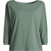 imageLands End Womens Lightweight Jersey Boatneck Dolman Sleeve TopLily Pad Green