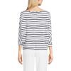 imageLands End Womens Lightweight Jersey Boatneck Dolman Sleeve TopNavyWhite Breton Stripe