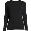 imageLands End Womens Plus Size Lightweight Jersey Skimming Long Sleeve Crew Neck TShirtBlack