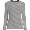 imageLands End Womens Plus Size Lightweight Jersey Skimming Long Sleeve Crew Neck TShirtBlack Micro Stripe