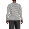 imageLands End Womens Plus Size Lightweight Jersey Skimming Long Sleeve Crew Neck TShirtBlack Micro Stripe