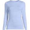 imageLands End Womens Plus Size Lightweight Jersey Skimming Long Sleeve Crew Neck TShirtLight Cornflower