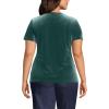 imageLands End Womens Short Sleeve Velvet Crew Neck TopDeep Balsam