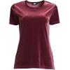 imageLands End Womens Short Sleeve Velvet Crew Neck TopRich Burgundy